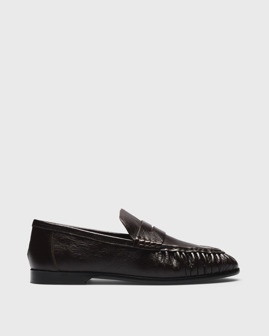 Alba Penny Loafer, brown, side profile