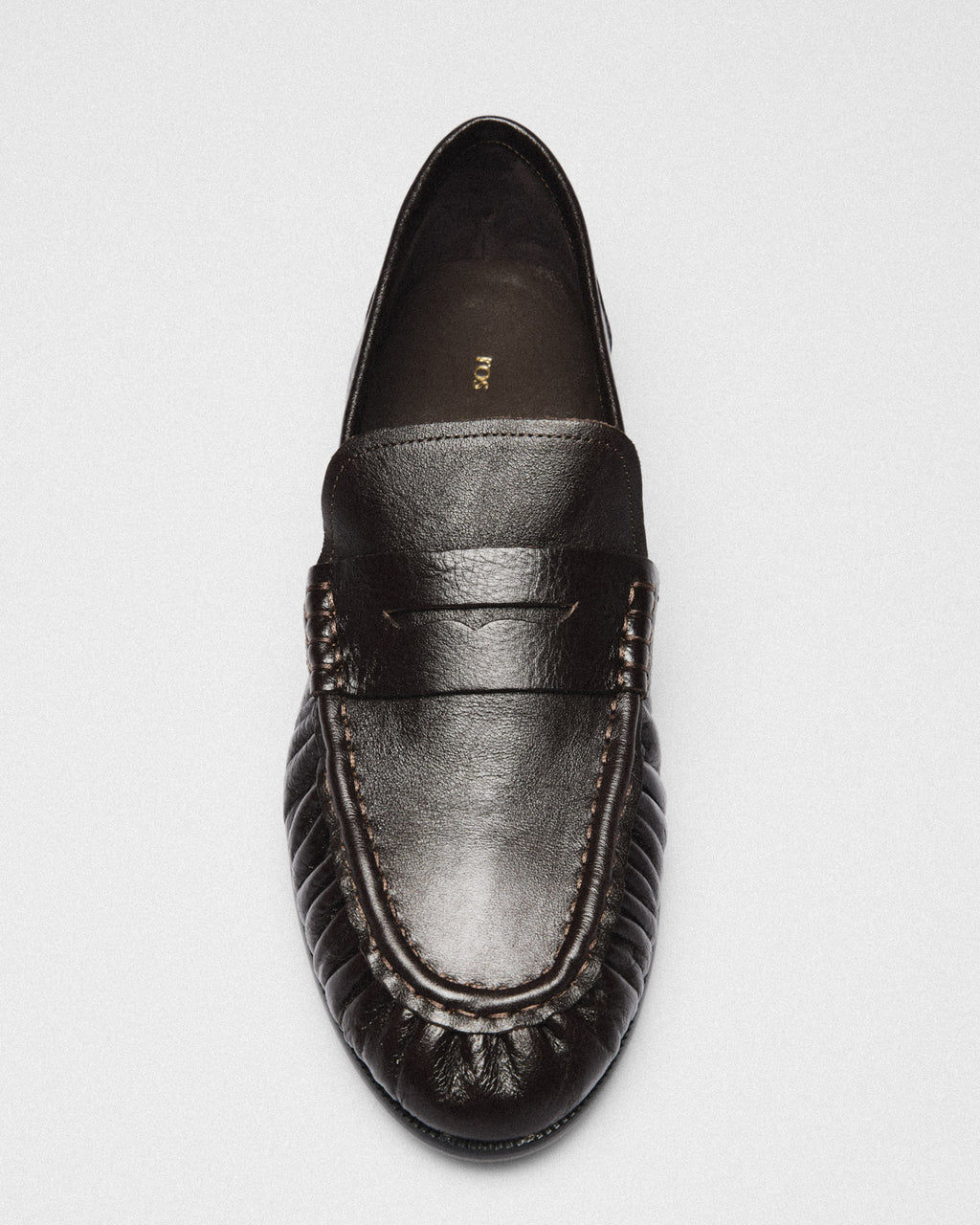 Alba Penny Loafer, brown, detail