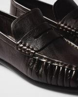 Alba Penny Loafer, brown, detail