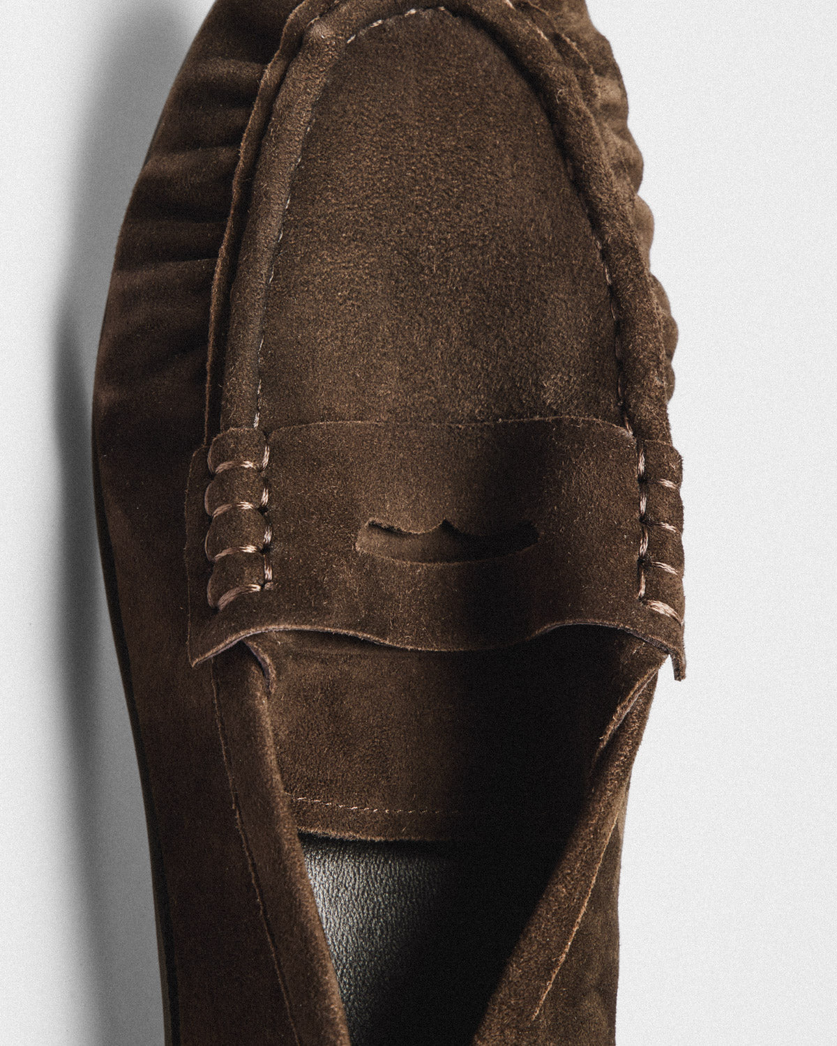 Astrid Suede Penny Loafer, brown, pair