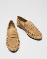 Clio Suede Penny Loafer, camel, pair