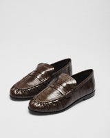 Delia Croc Penny Loafer, brown, pair