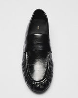 Elke Glazed Penny Loafer, black, detail