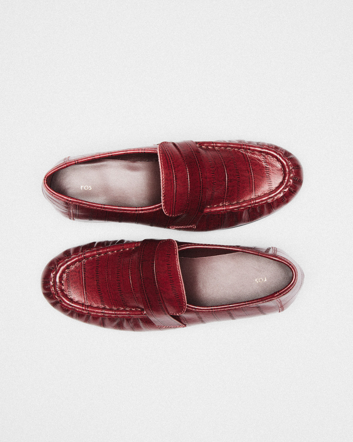 Elba Croc Penny Loafer, burgundy, pair