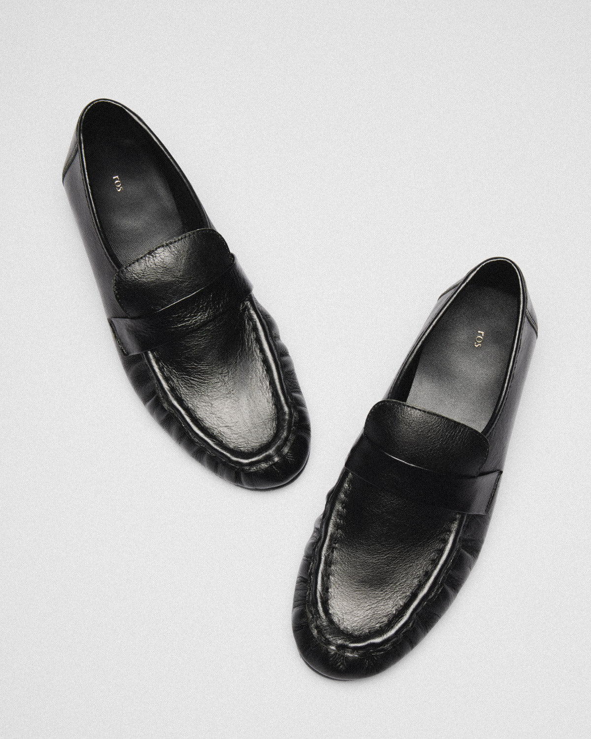 Etta Glazed Penny Loafer, black, pair