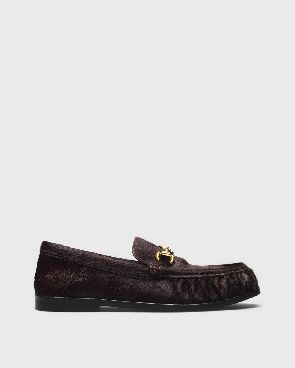 Gaia Horsebit Loafer, burgundy, side profile