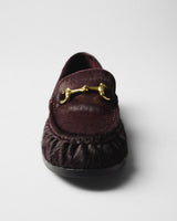 Gaia Horsebit Loafer, burgundy, top view