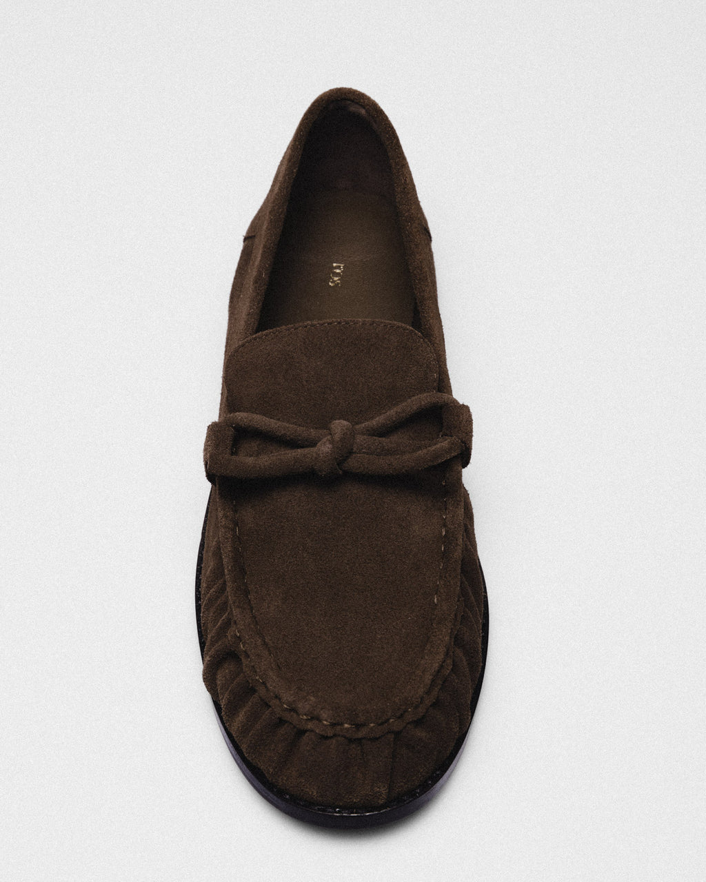 Hedda Suede Bow Loafer, brown, detail