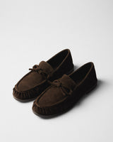 Hedda Suede Bow Loafer, brown, pair