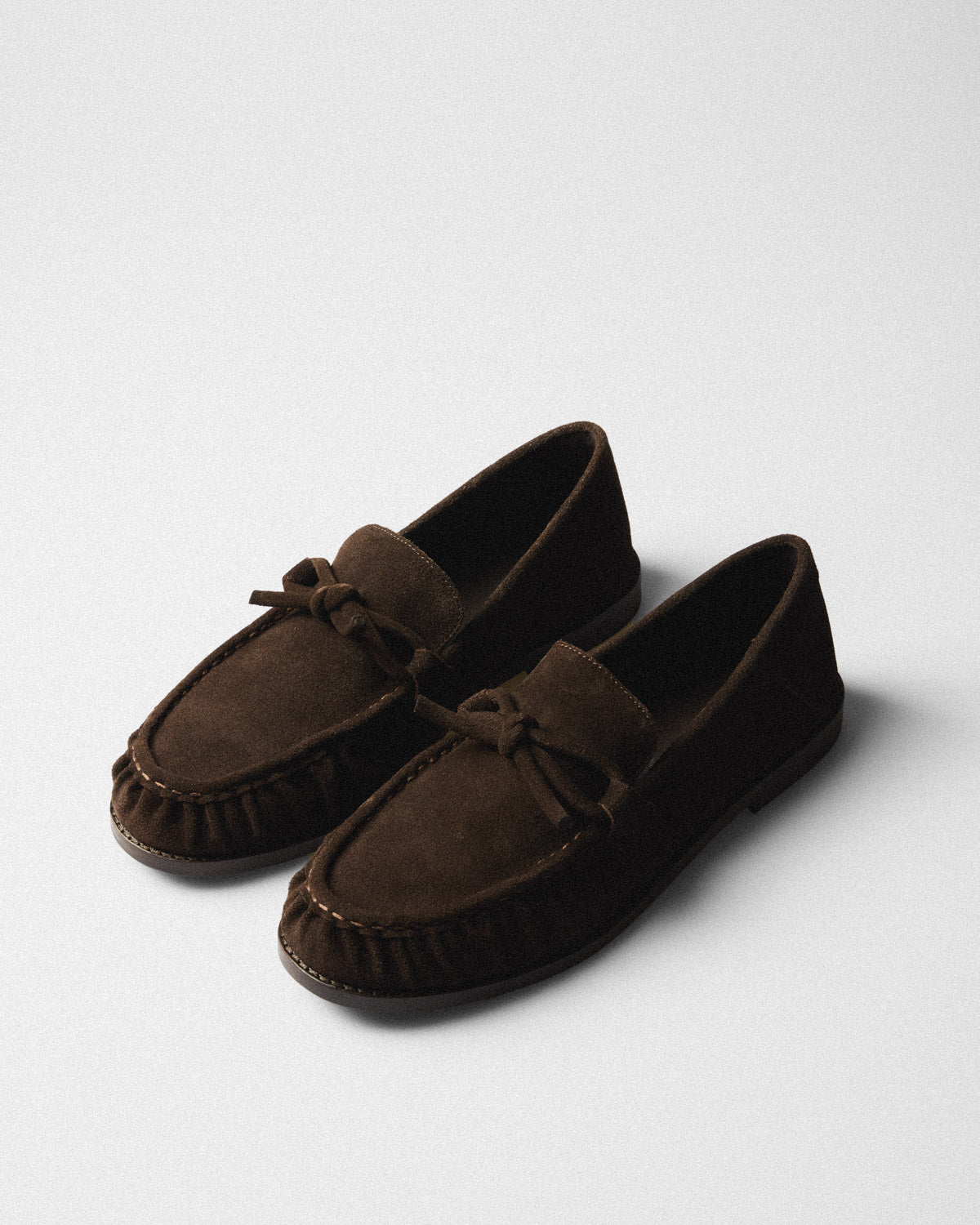 Hedda Suede Bow Loafer, brown, pair