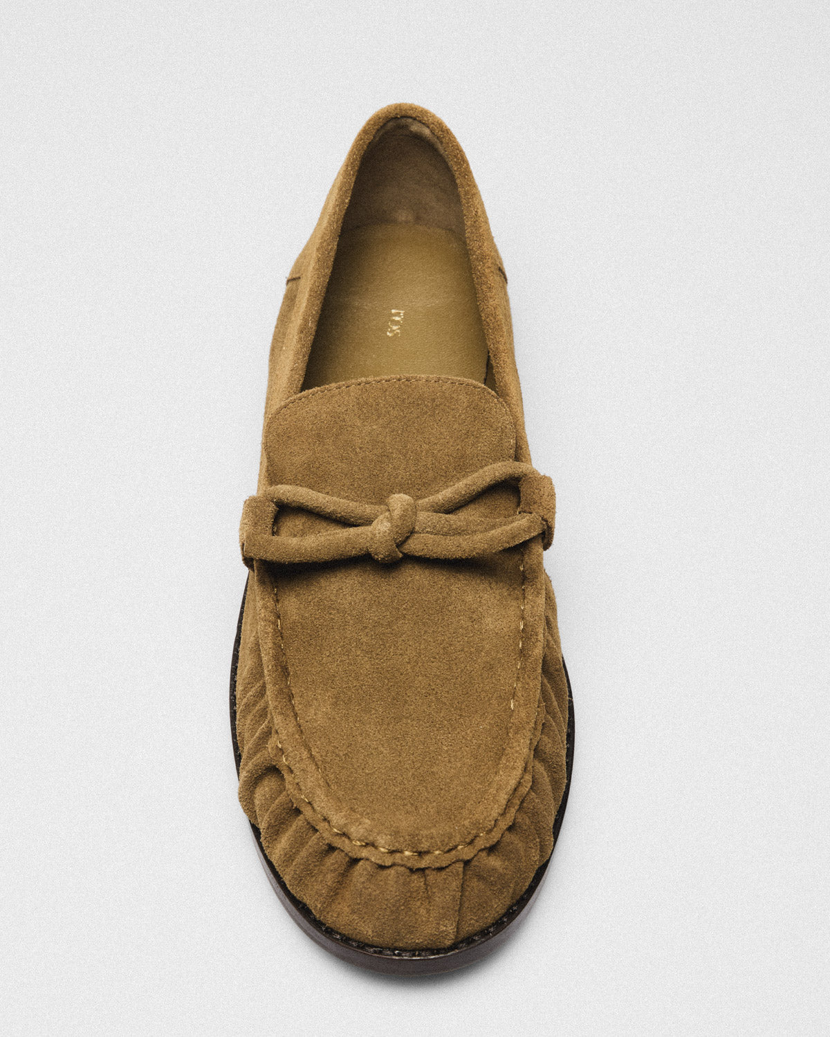 Ida Suede Bow Loafer, tobacco, detail
