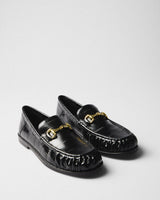 Iris Croc Horsebit Loafer, black, pair