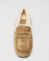 Lotte Teddy-Lined Loafer, camel, detail