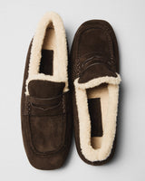 Lise Teddy-Lined Loafer, brown, pair