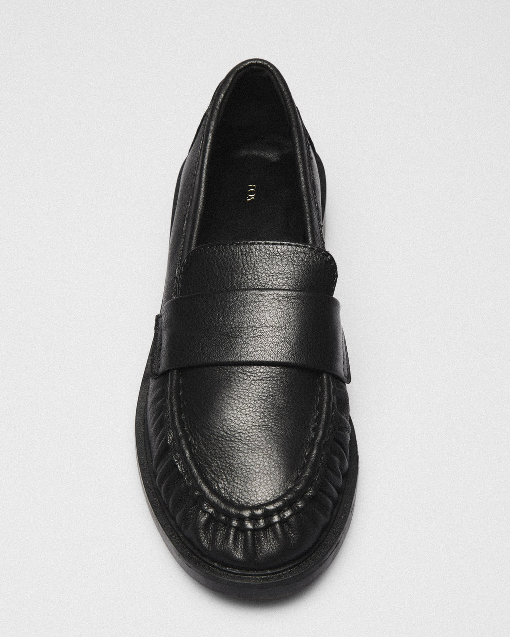 Mila Lug Loafer, black, detail