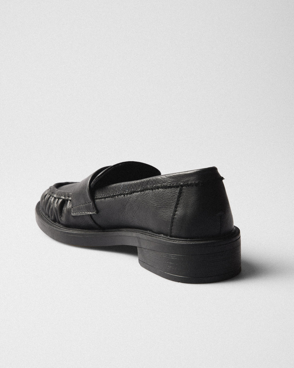 Mila Lug Loafer, black, top view