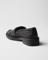 Mila Lug Loafer, black, top view