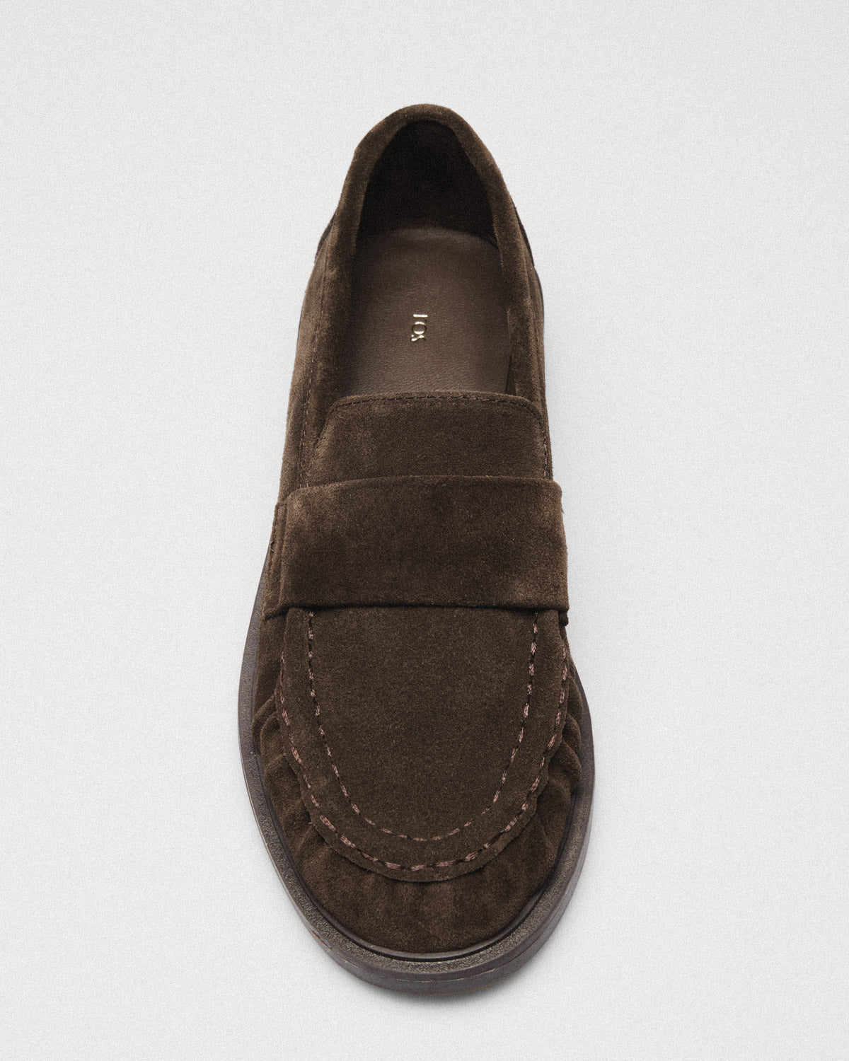 Nell Suede Lug Loafer, brown, detail