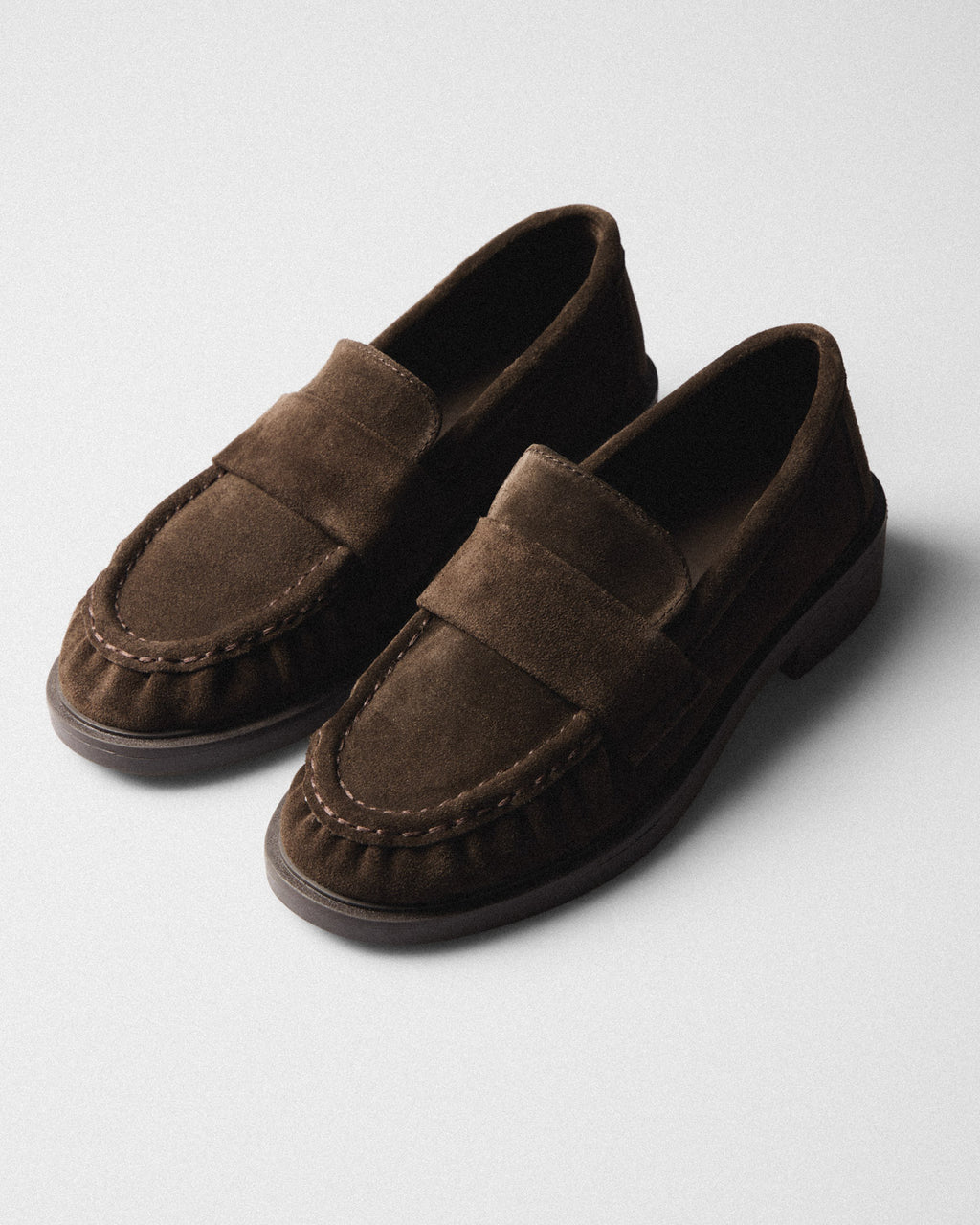 Nell Suede Lug Loafer, brown, pair