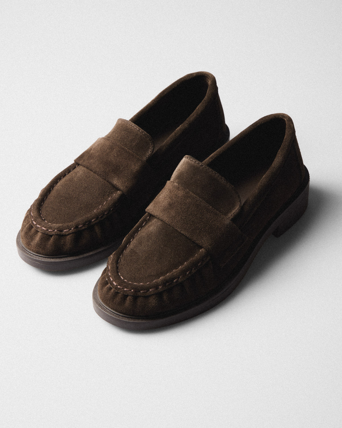 Nell Suede Lug Loafer, brown, pair