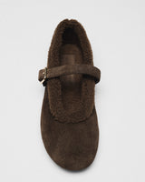 Rhea Teddy-Lined Mary-Jane, brown, detail