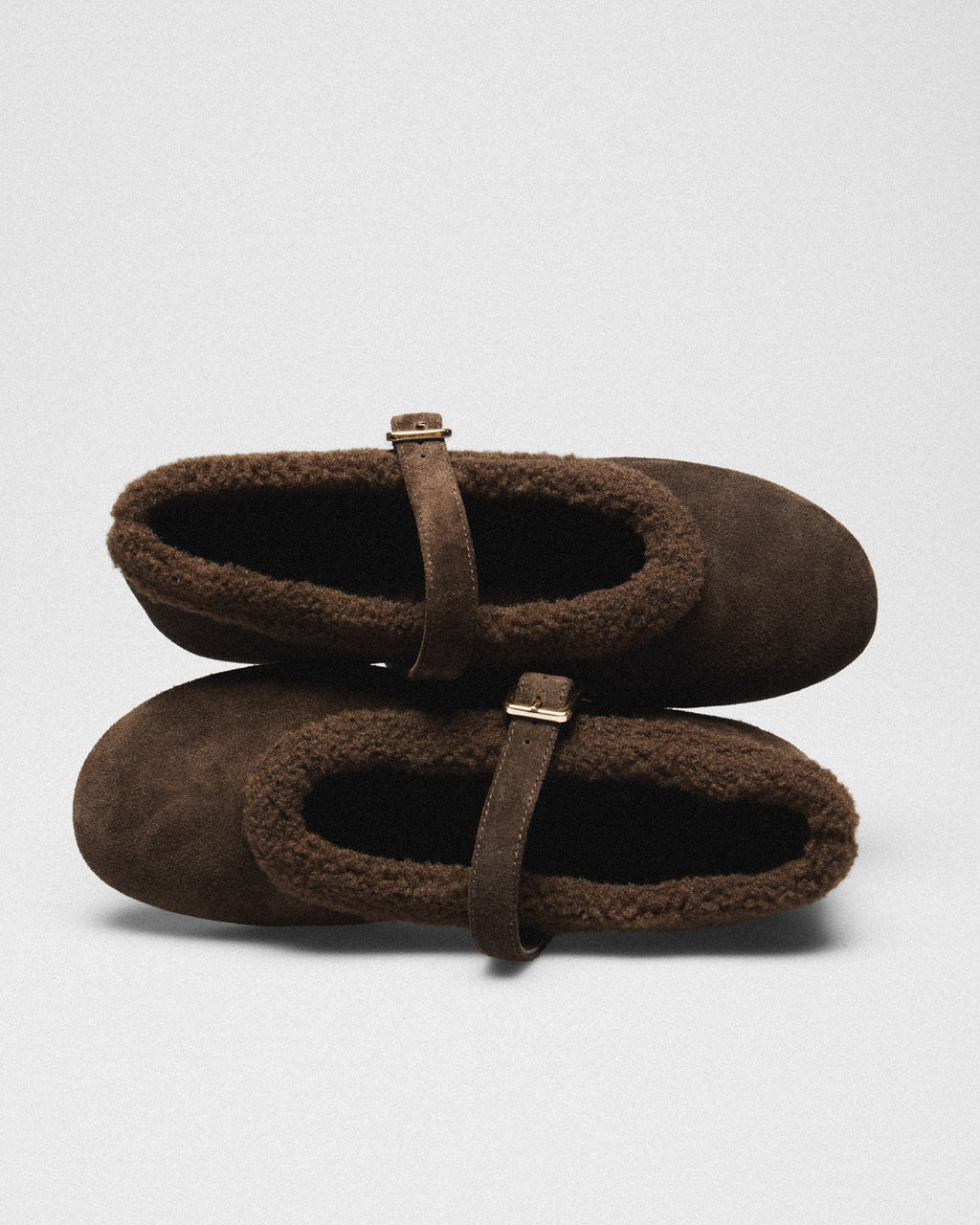 Rhea Teddy-Lined Mary-Jane, brown, pair
