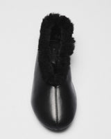 Rosa Plush Collar Ballet Flat, black, detail