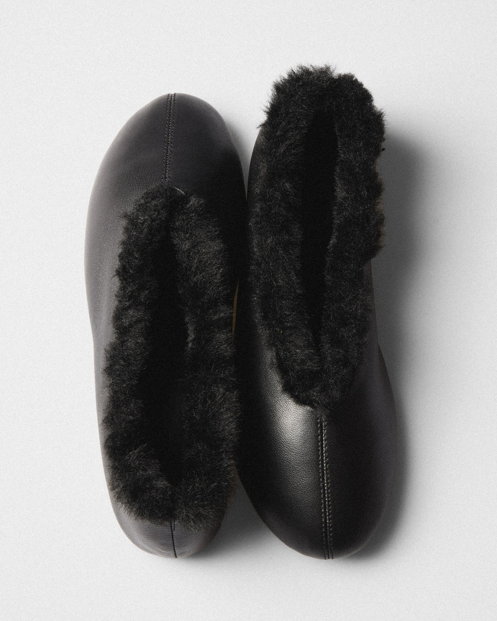 Rosa Plush Collar Ballet Flat, black, pair