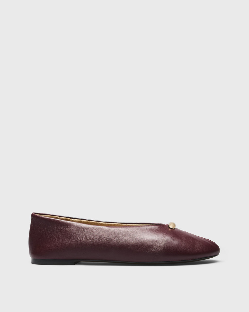 Stella Ballet Flat, burgundy, side profile