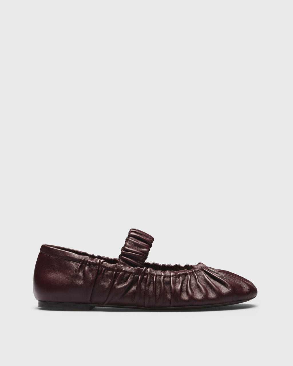 Thora Ruched Mary-Jane, burgundy, side profile
