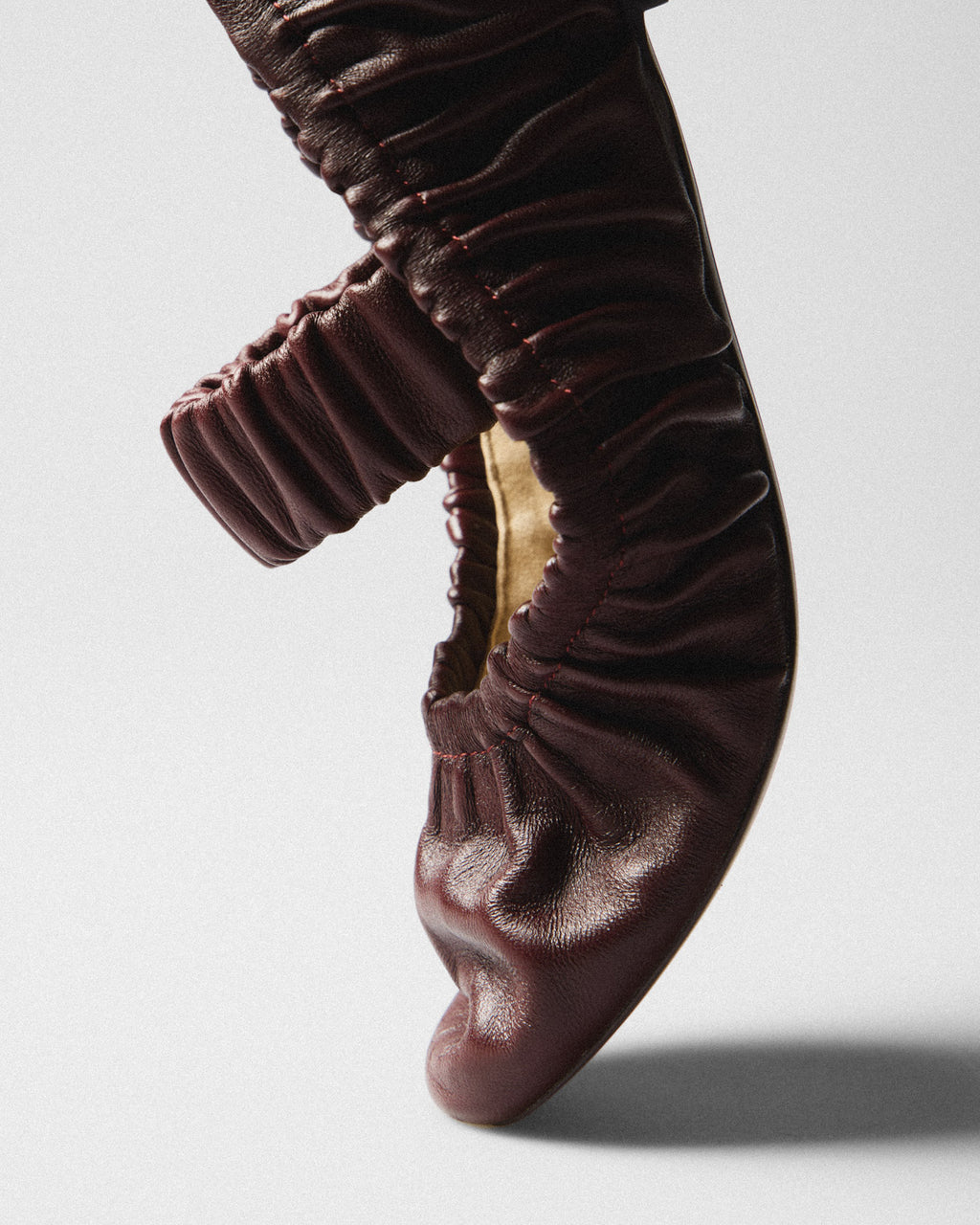 Thora Ruched Mary-Jane, burgundy, pair