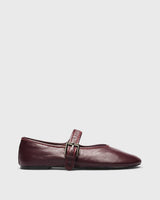 Una Leather Mary-Jane, burgundy, side profile