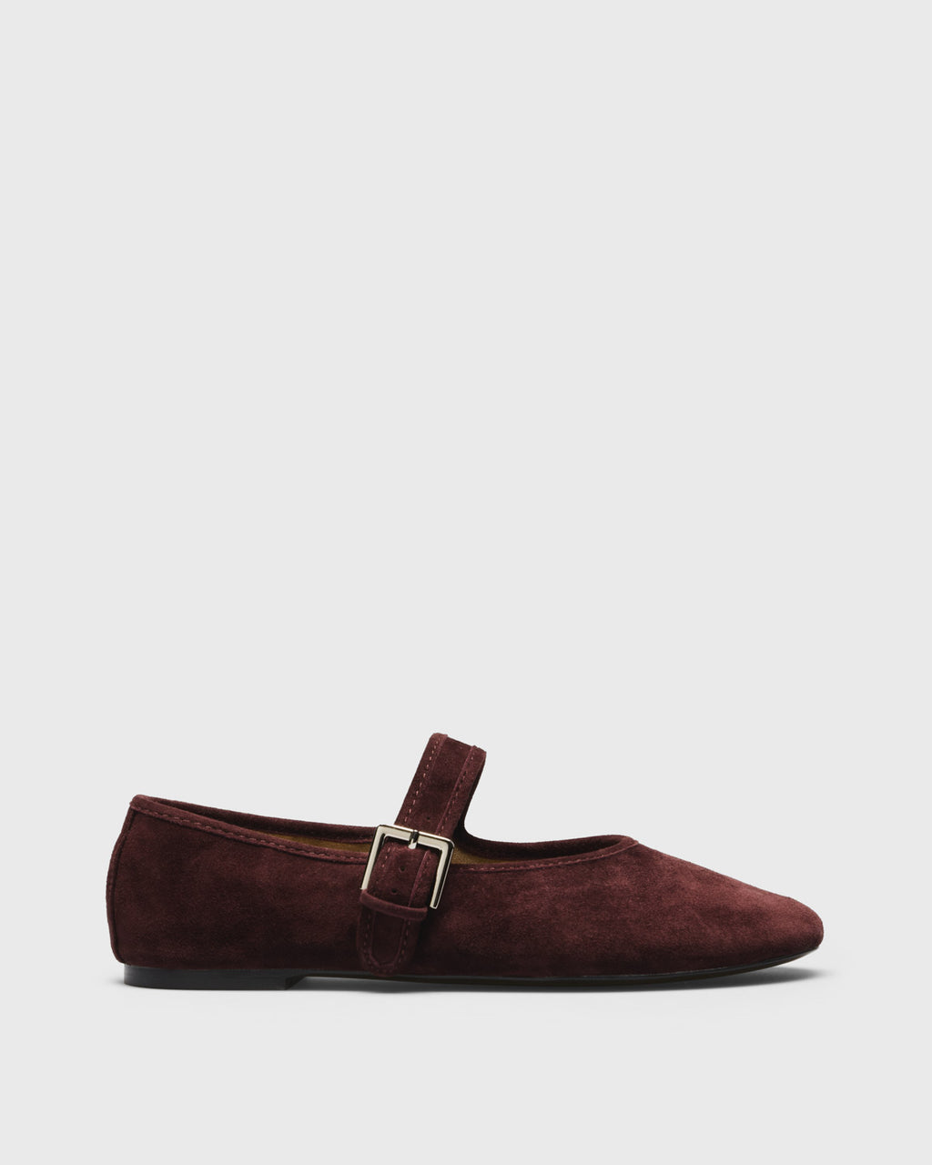 Wanda Suede Mary-Jane, burgundy, side profile