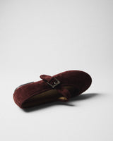 Wanda Suede Mary-Jane, burgundy, top view