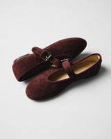 Wanda Suede Mary-Jane, burgundy, pair