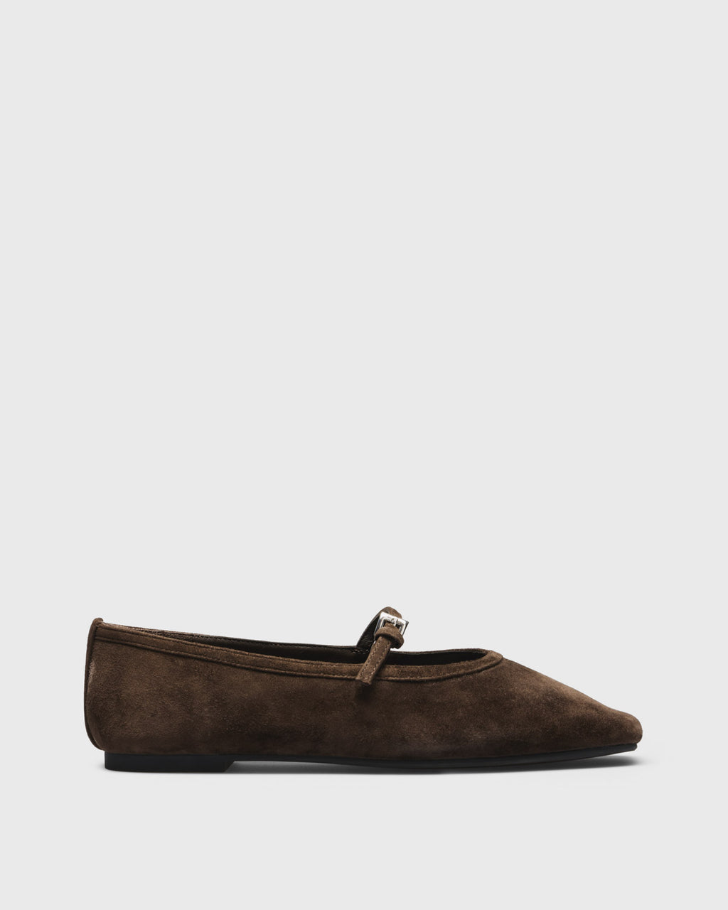 Yara Square-Toe Mary-Jane, brown, side profile