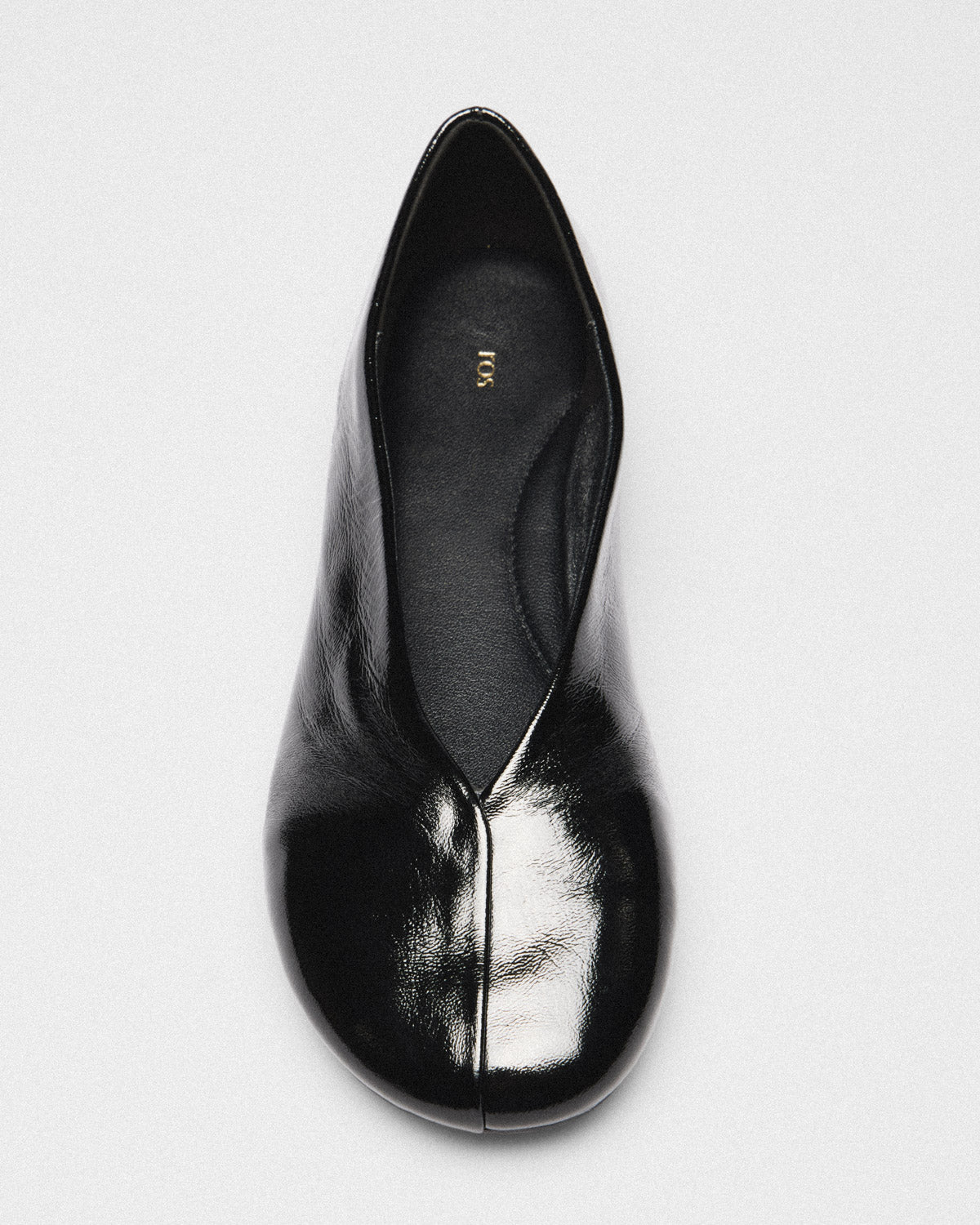 Zelda Patent Ballet Flat, black, detail