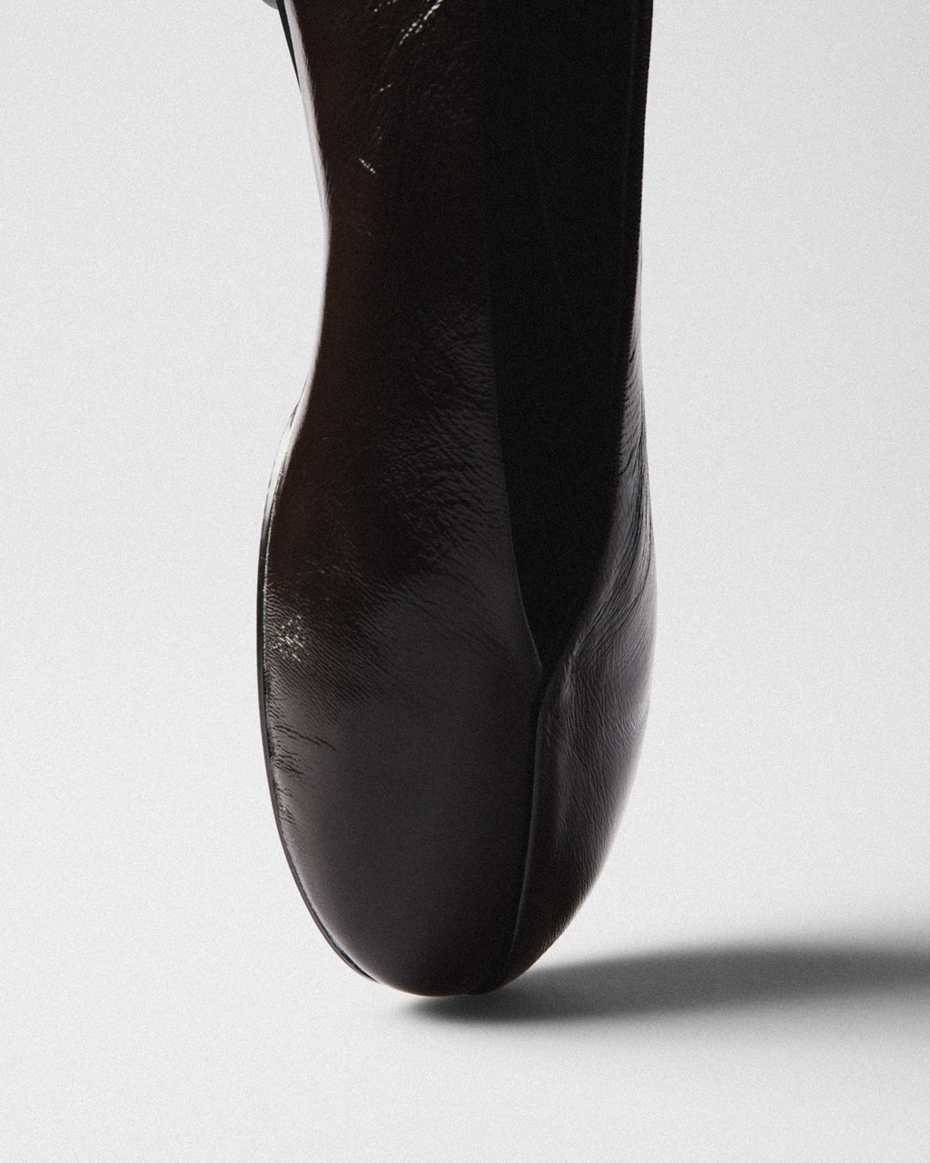 Aurea Patent Ballet Flat, brown, top view