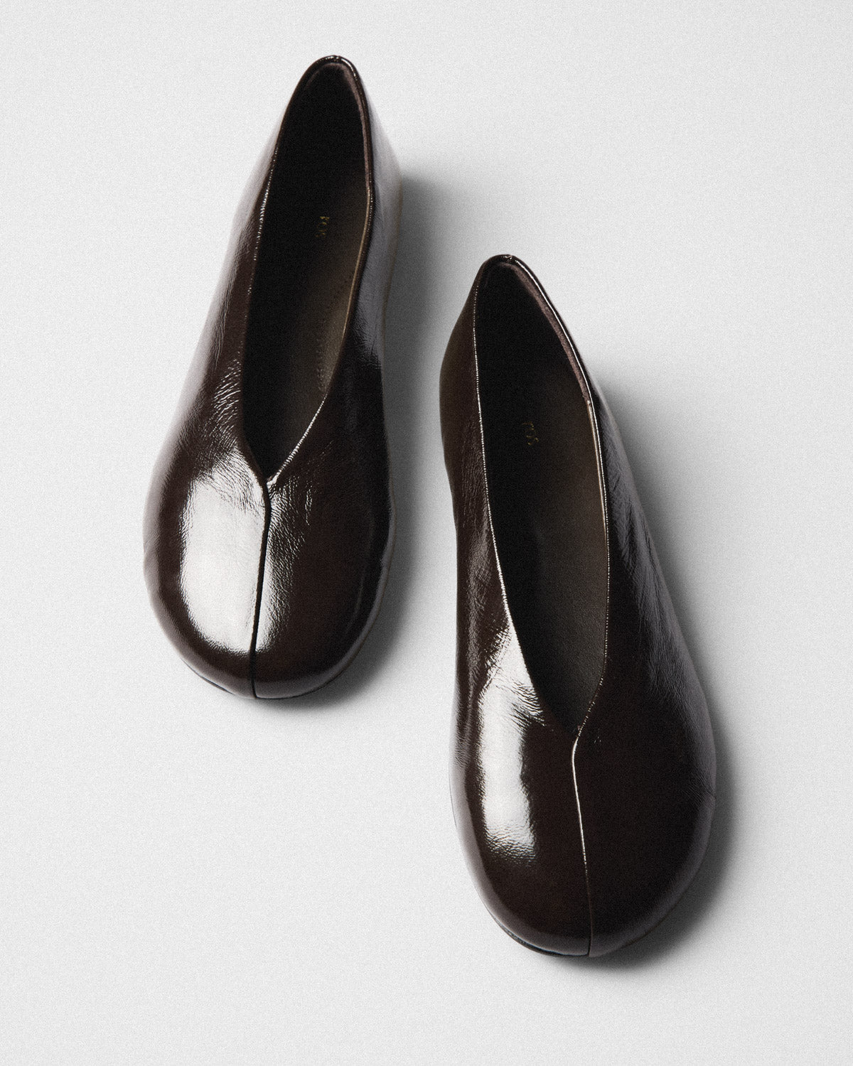 Aurea Patent Ballet Flat, brown, pair