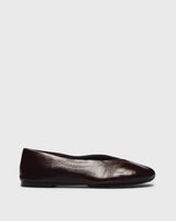 Berit Patent Ballet Flat, burgundy, side profile