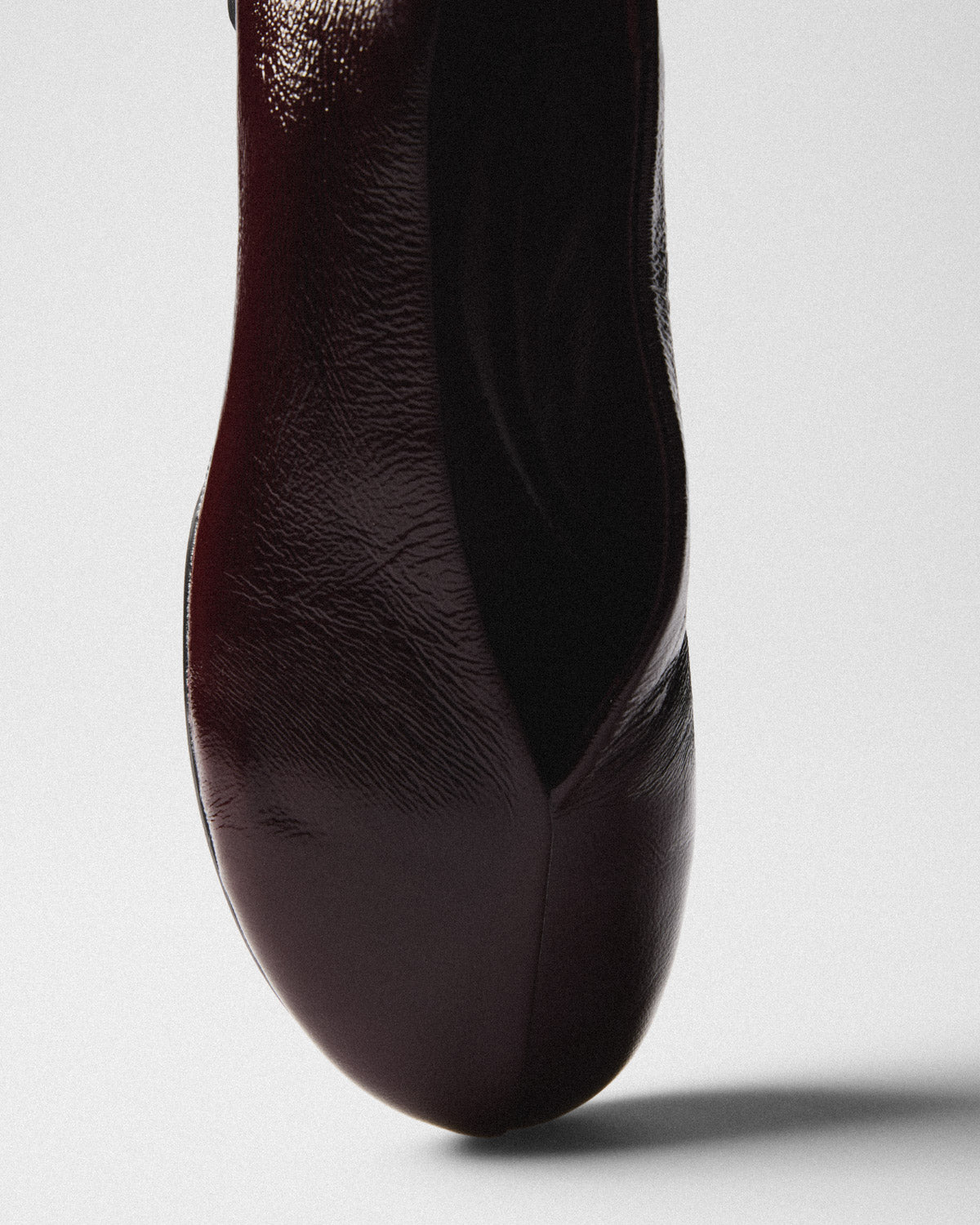 Berit Patent Ballet Flat, burgundy, top view