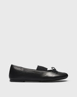 Carla Bow Ballet Flat, black, side profile