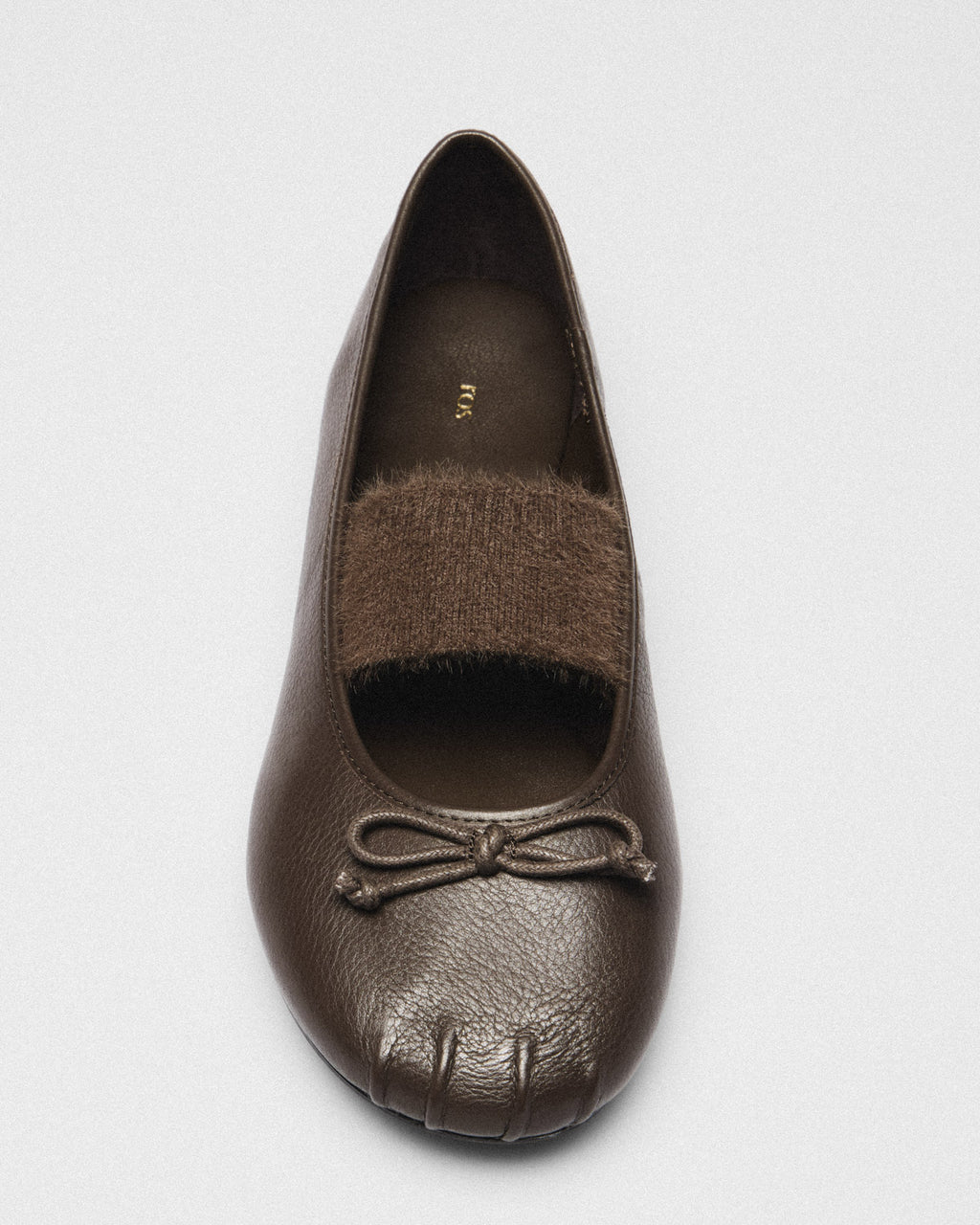 Dagny Bow Ballet Flat, brown, detail