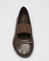 Dagny Bow Ballet Flat, brown, detail
