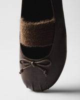 Dagny Bow Ballet Flat, brown, top view