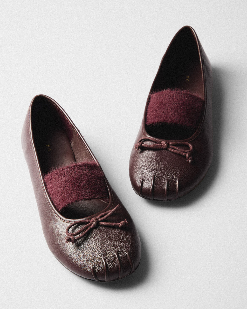 Enna Bow Ballet Flat, burgundy, pair