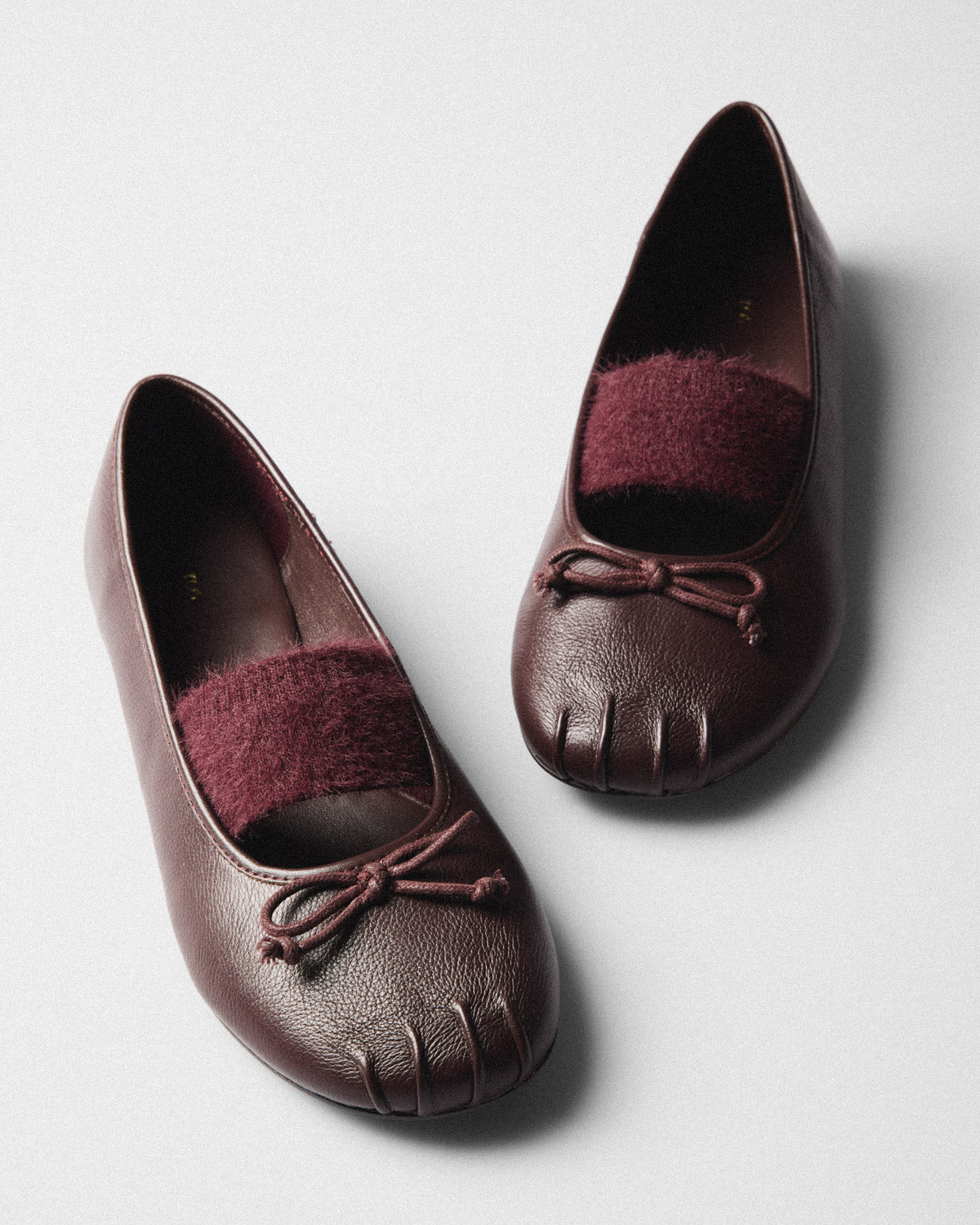 Enna Bow Ballet Flat, burgundy, pair