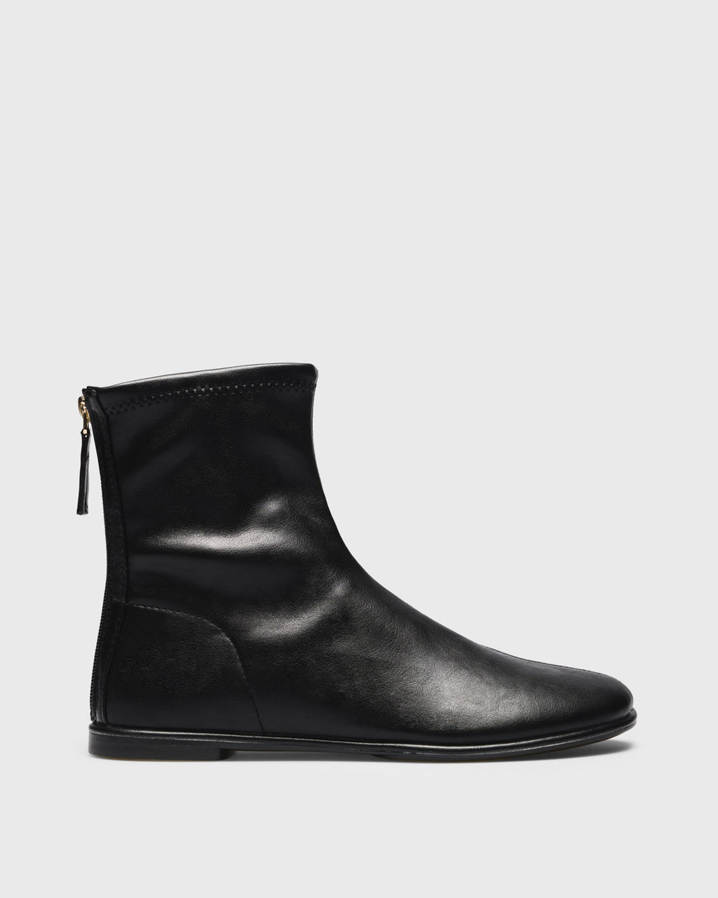 Frida Flat Ankle Boot, black, side profile