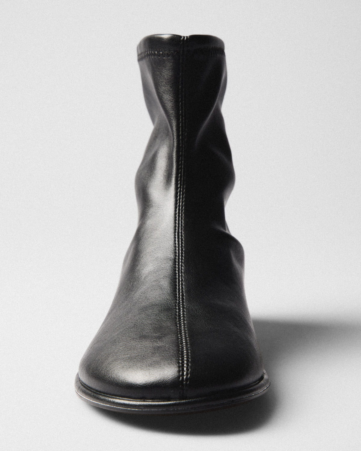 Frida Flat Ankle Boot, black, top view