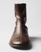Gilda Flat Ankle Boot, brown, top view